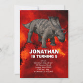 Invitation Fête d'anniversaire de Dinosaur préhistorique (Devant)
