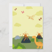 Invitation Fête d'anniversaire de dinosaure (Dos)