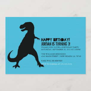 Invitation Fête d'anniversaire de dinosaure T-Rex