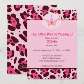 Invitation Fête d'anniversaire de diva (Devant / Derrière)