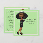 Invitation Fête d'anniversaire de diva femme préférée amusant (Devant / Derrière)