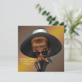 Invitation Fête d'anniversaire de diva préférée amusante (Debout devant)