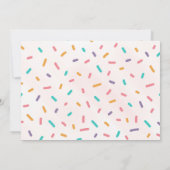 Invitation Fête d'anniversaire de Donut arrosé pour fille (Dos)