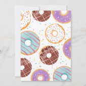 Invitation Fête d'anniversaire de Donut modifiable (Dos)