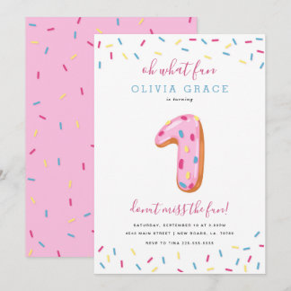 Invitation Fête d'anniversaire de Donut | Un
