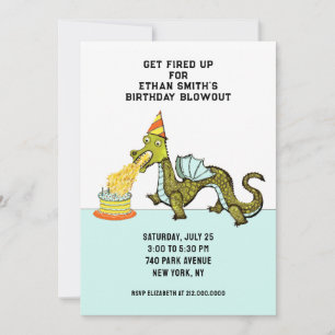 Invitation Fête d'anniversaire de dragon