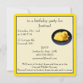 Invitation Fête d'anniversaire de Duck Chick (Dos)