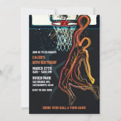 Invitation Fête d'anniversaire de dunk de basketball (Devant)