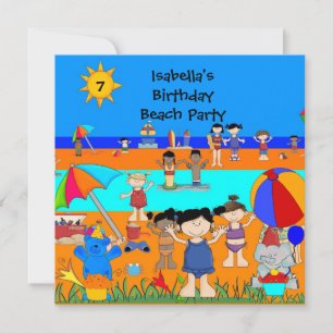 Invitation Fête d'anniversaire de enfants amusante Fête de pl