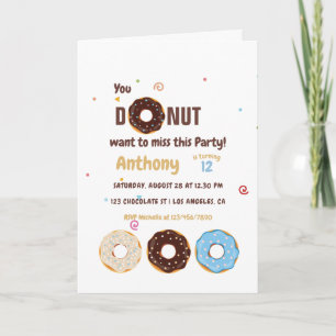 Invitation Fête d'anniversaire de enfants sur le thème du Don