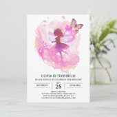Invitation Fête d'anniversaire de Fairycore Princess (Debout devant)
