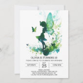 Invitation Fête d'anniversaire de Fairycore Princess Editable (Devant)