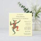 Invitation Fête d'anniversaire de farceur (Debout devant)