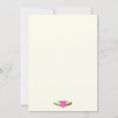 Invitation Fête d'anniversaire de femme à la frontière fleuri (Dos)