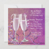 Invitation Fête d'anniversaire de femme en talons hauts Champ (Dos)