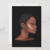 Invitation Fête d'anniversaire de femme noire (Dos)