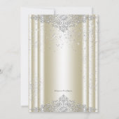 Invitation Fête d'anniversaire de femme perle d'ivoire (Dos)