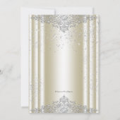 Invitation Fête d'anniversaire de femme perle ivoire (Dos)