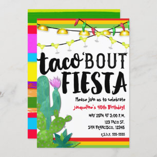 Invitation Fête d'anniversaire de FIESTA d'ACCÈS de TACO