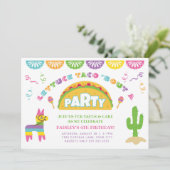 Invitation Fête d'anniversaire de Fiesta Taco (Debout devant)