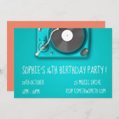 Invitation Fête d'anniversaire de fille adolescente funky coo (Devant / Derrière)