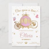 Invitation Fête d'anniversaire de fille au Château de Princes (Devant)