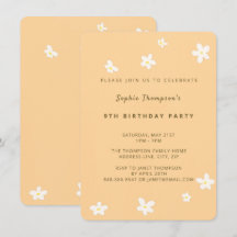 Fête d'anniversaire de fille aux fleurs de marguer