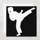 Invitation Fête d'anniversaire de fille d'arts martiaux (Devant / Derrière)