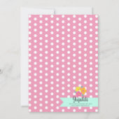 Invitation Fête d'anniversaire de fille de fleurs et de (Dos)