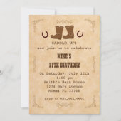 Invitation Fête d'anniversaire de fille de garçon (Devant)