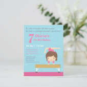 Invitation Fête d'anniversaire de fille de la Beam Beam (Debout devant)