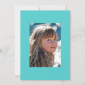 Invitation Fête d'anniversaire de fille de plage d'été (Dos)