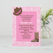 Invitation Fête d'anniversaire de fille de vache rose Bandana (Debout devant)