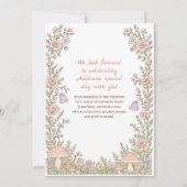 Invitation Fête d'anniversaire de fille jardin de fée floral (Dos)