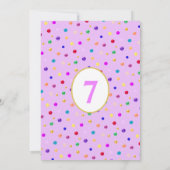 Invitation Fête d'anniversaire de fille mignonne (Dos)