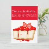 Invitation Fête d'anniversaire de fille ou de tween de gâteau (Debout devant)