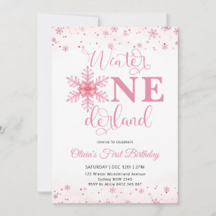 Invitation Fête d'anniversaire de fille pour le premier Noël