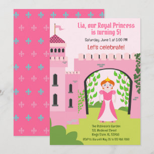Invitation Fête d'anniversaire de fille princesse royale