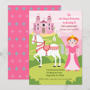 Invitation Fête d'anniversaire de fille princesse royale