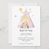 Invitation Fête d'anniversaire de fille pyjama (Devant)