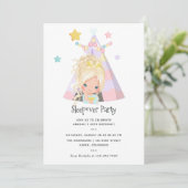 Invitation Fête d'anniversaire de fille pyjama (Debout devant)