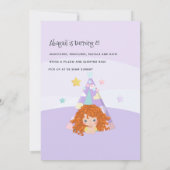 Invitation Fête d'anniversaire de fille pyjama (Dos)