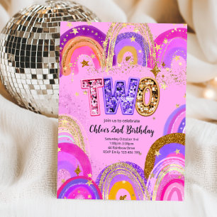 Invitation Fête d'anniversaire de filles de 2 ans