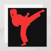 Invitation Fête d'anniversaire de filles de karaté (Devant / Derrière)