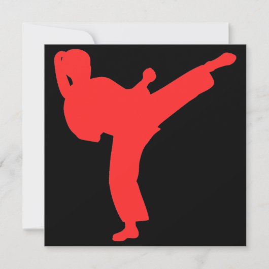 Invitation Fête d'anniversaire de filles de karaté (Devant)