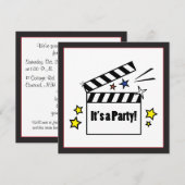 Invitation Fête d'anniversaire de films (Devant / Derrière)