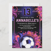 Invitation Fête d'anniversaire de football (Devant)