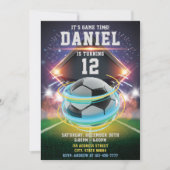 Invitation Fête d'anniversaire de football (Devant)