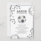 Invitation Fête d'anniversaire de football (Devant)