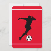 Invitation Fête d'anniversaire de football (Dos)